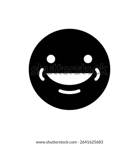 Wide Smile Face with Dimples Expression Icon
