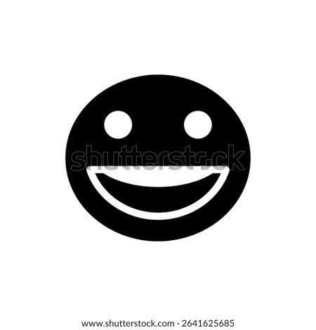 Wide Smile Face with Dimples Icon Illustration