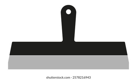 Wide spatula. Flat vector illustration isolated on white background.