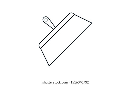 Wide Spatula icon vector. Simple flat symbol. Perfect  pictogram illustration on white background.