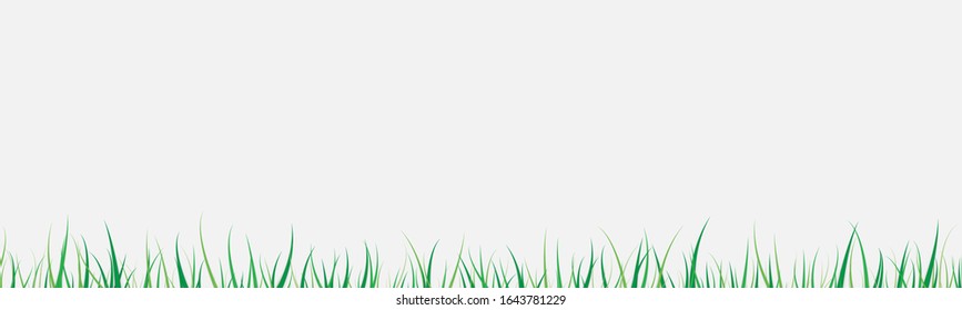 Wide Spring Banner With Grass