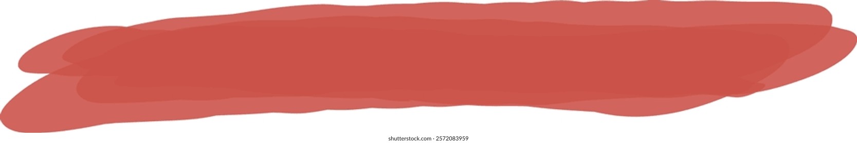 Wide terracotta brush stroke creating a colorful textured banner, perfect for backgrounds, textures and designs, adding a touch of artistic flair to any project