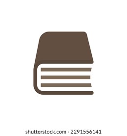 Un libro cerrado y grueso. Logo y icono del vector.