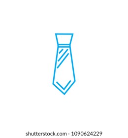 Wide tie vector thin line stroke icon. Wide tie outline illustration, linear sign, symbol concept.