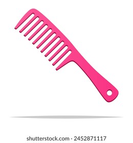 Wide tooth comb vector isolated illustration