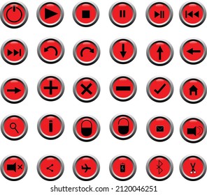 A wide variety of button icons for your design needs both application programs and web design