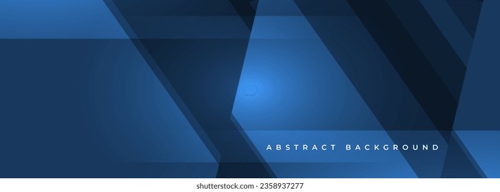 Banner moderno abstracto de gran vector azul oscuro. Fondo abstracto oscuro con formas geométricas. Plantilla de diseño vectorial.