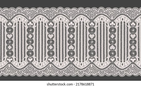 Wide Vintage Court style Lace trim.