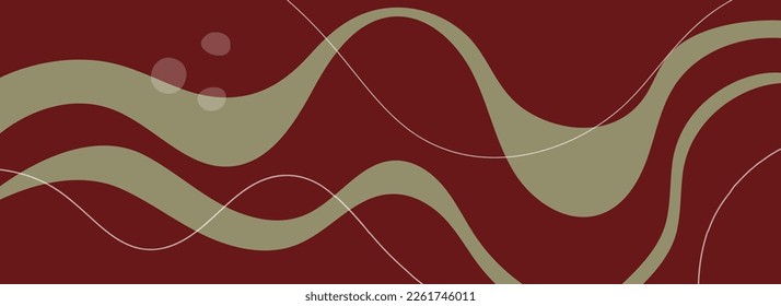 Wide web banner with organic curves and texture. Vector abstract background