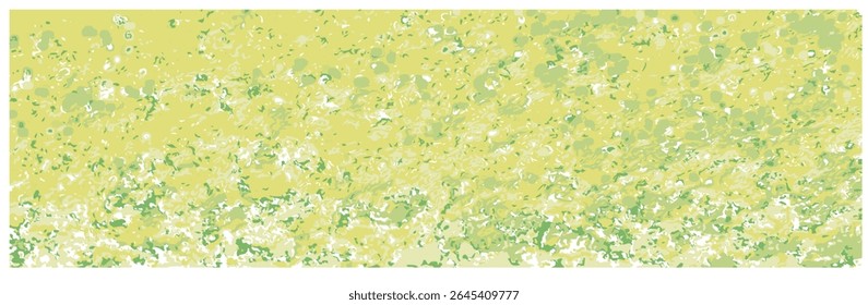 Wide, wildflower Garden like abstract texture in soft pastel tones ranging from yellow to light green.