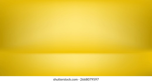 Amplio interior vacío amarillo. Plantilla de contenido