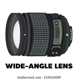 Wide-angle Lens It Is A Lens With A Shorter Focal Length Than A Standard Lens. Or A Lens Used For Normal Photography