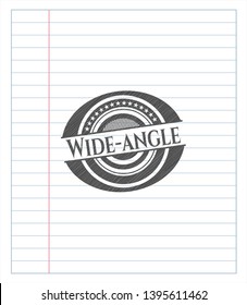 Wide-angle with pencil strokes. Vector Illustration. Detailed.