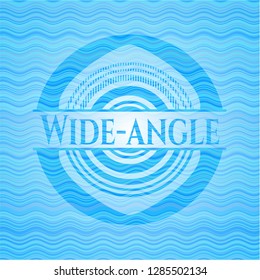 Wide-angle water badge background.