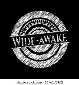 Wide-awake with chalkboard texture. Vector Illustration. Detailed.