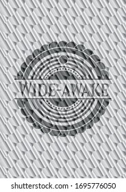 Wide-awake silver emblem. Scales pattern. Vector Illustration. Detailed.