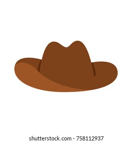 wide-brimmed hat. vector illustration