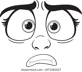 Wide-eyed, raised eyebrows, open mouth