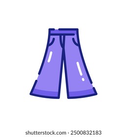 Wide-Leg Pant Y2K Vector Icon Illustration