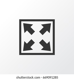 Widen Icon Symbol. Premium Quality Isolated Enlarge Element In Trendy Style.