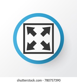 Widen icon symbol. Premium quality isolated enlarge element in trendy style.