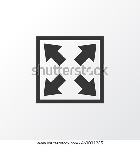 Widen Icon Symbol. Premium Quality Isolated Enlarge Element In Trendy Style.