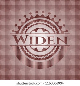 Widen red geometric pattern emblem. Seamless.