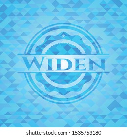 Widen sky blue mosaic emblem