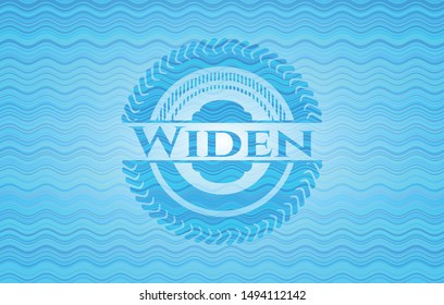 Widen water wave badge. Vector Illustration. Detailed.