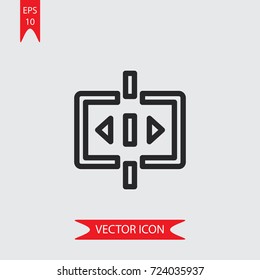 Widening vector icon, illustration symbol