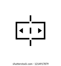 Wideningcell icon. One of simple collection icons for websites, web design, mobile app
