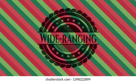 Wide-ranging christmas style emblem. Vector Illustration. Detailed.