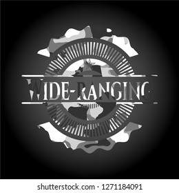 Wide-ranging grey camo emblem