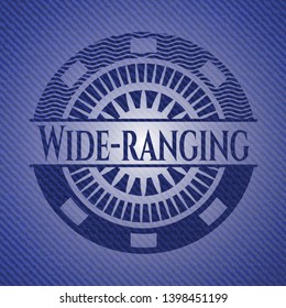 Wide-ranging with jean texture. Vector Illustration. Detailed.