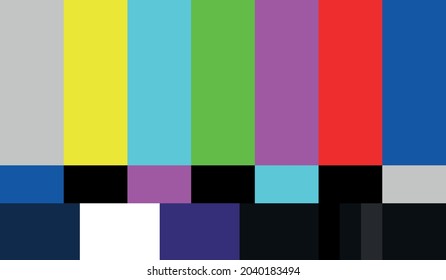 Gráficos vectoriales de la barra de color de pantalla ancha de 16x9 SMPTE HDTV para señales de transmisión de vídeo y televisión