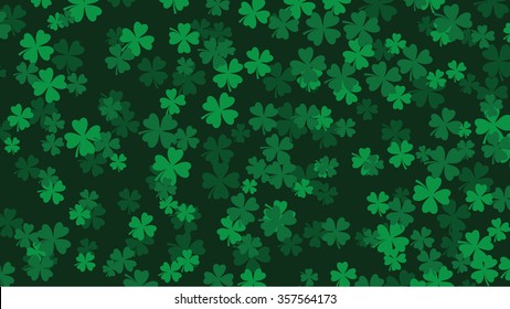 Widescreen clover background. EPS 10 vector illustration.