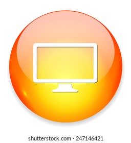 Widescreen icon. Television symbol