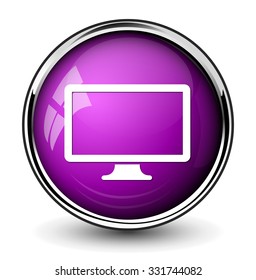 Widescreen  icon. Television  symbol