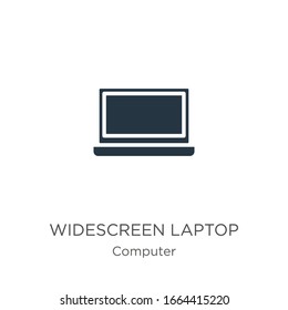 Widescreen laptop icon vector. Trendy flat widescreen laptop icon from computer collection isolated on white background. Vector illustration can be used for web and mobile graphic design, logo, eps10