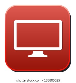 Widescreen Smart TV sign icon. Television  symbol