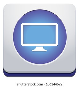 Widescreen Smart TV sign icon. Television  symbol