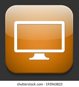 Widescreen Smart TV sign icon. Television  symbol