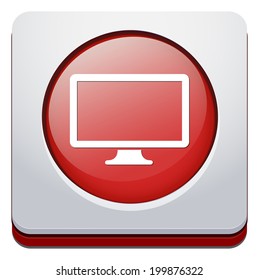Widescreen Smart TV sign icon. Television symbol