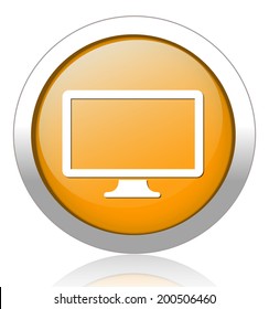 Widescreen Smart TV sign icon. Television  symbol