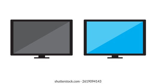Widescreen tv icon. Simple design. Vector illustration. TV icon illustration vector design. 
