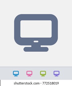 Widescreen TV Set - Ants Icons . A professional, pixel-aligned icon. 