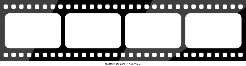 widescreen vector image of black movie tape