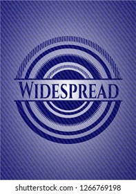 Widespread badge with jean texture