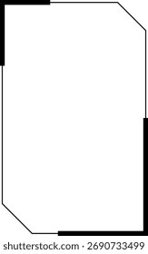 Widget frame for smartphone. Frame geometric banner mockup. Collection of futuristic hud frame square, oval, rectangle, circle. Design Elements for Application Phone, Game Menu and Website.