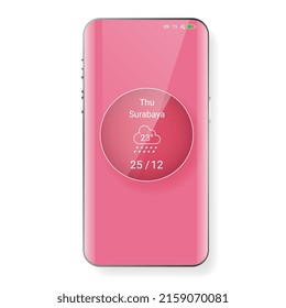 widget user interface climate location gps template, Smartphone redesign realistic object 